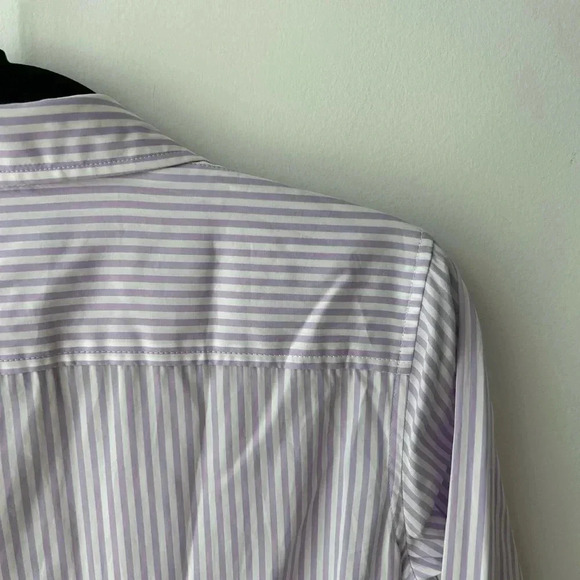 Ralph Lauren Lilac and White Striped Button Down Shirt - Picture 12 of 12